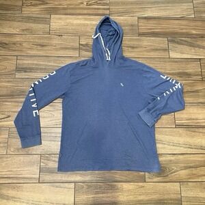 Primitive Hoodie Mens XL Blue Spell Out Graphic Skate Pullover Lightweight